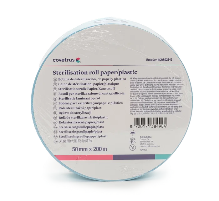 Covetrus Bobina de Esterilización Sterireel 75 mm x 200 m - Rollo sin Látex con Indicadores, Mantiene Esterilidad 180 Días Covetrus Bobina de Esterilización Sterireel 75 mm x 200 m - Rollo sin Látex con Indicadores, Mantiene Esterilidad 180 Días
